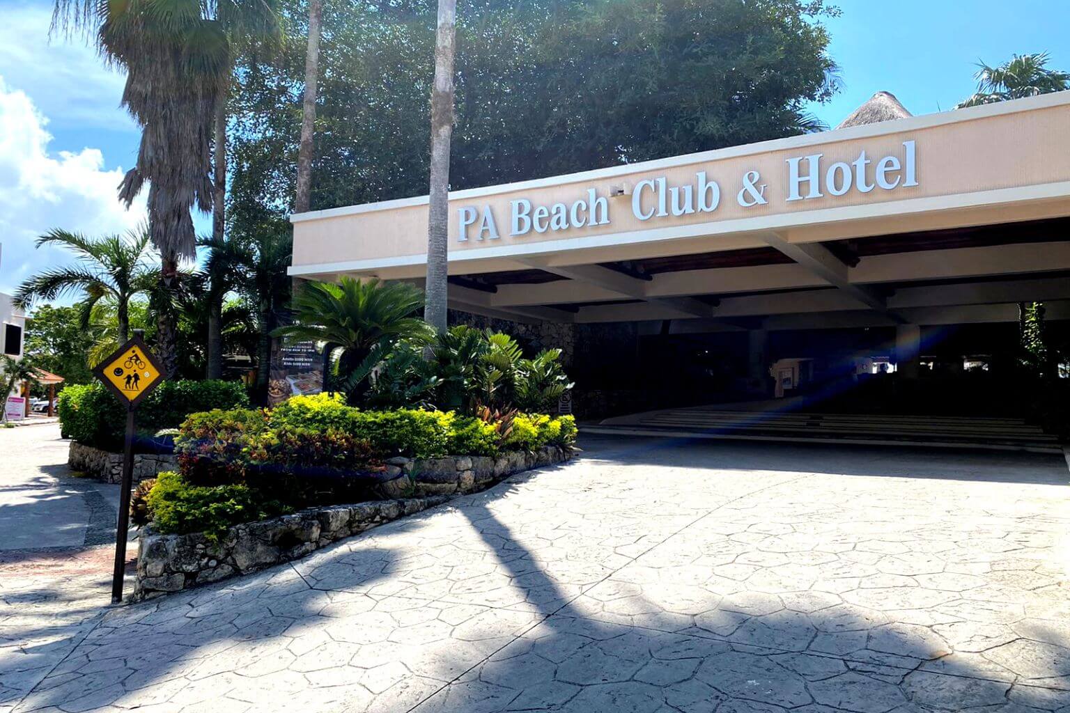 The entrance to the PA Beach Club and Hotel, formerly the Omni Hotel