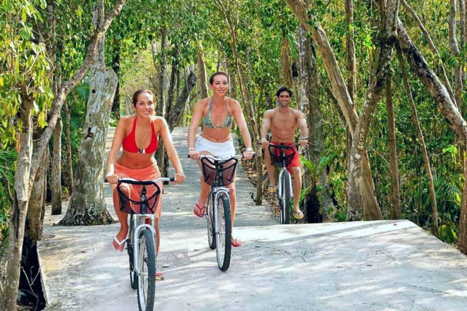 Bike riding in Puerto Aventuras