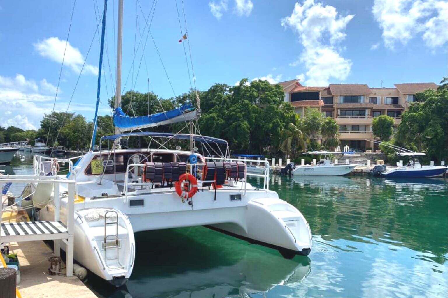 Catamaran Trips from Puerto Aventuras marina