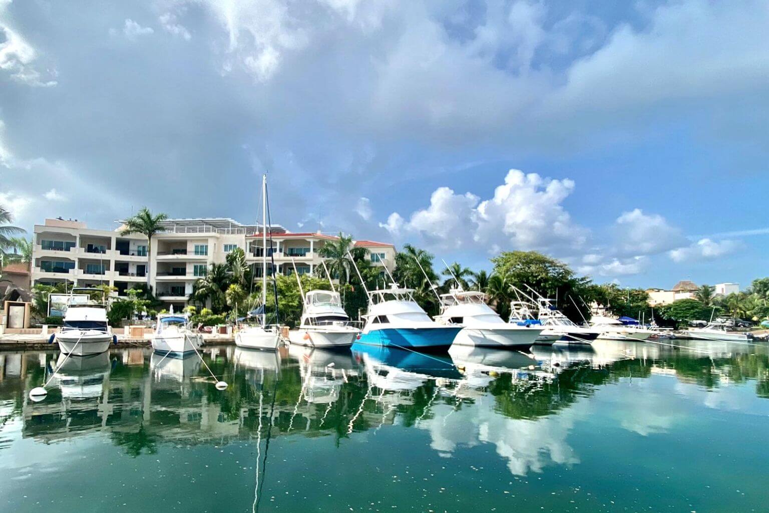 Pretty Fishing Boats in Puerto Aventuras resort