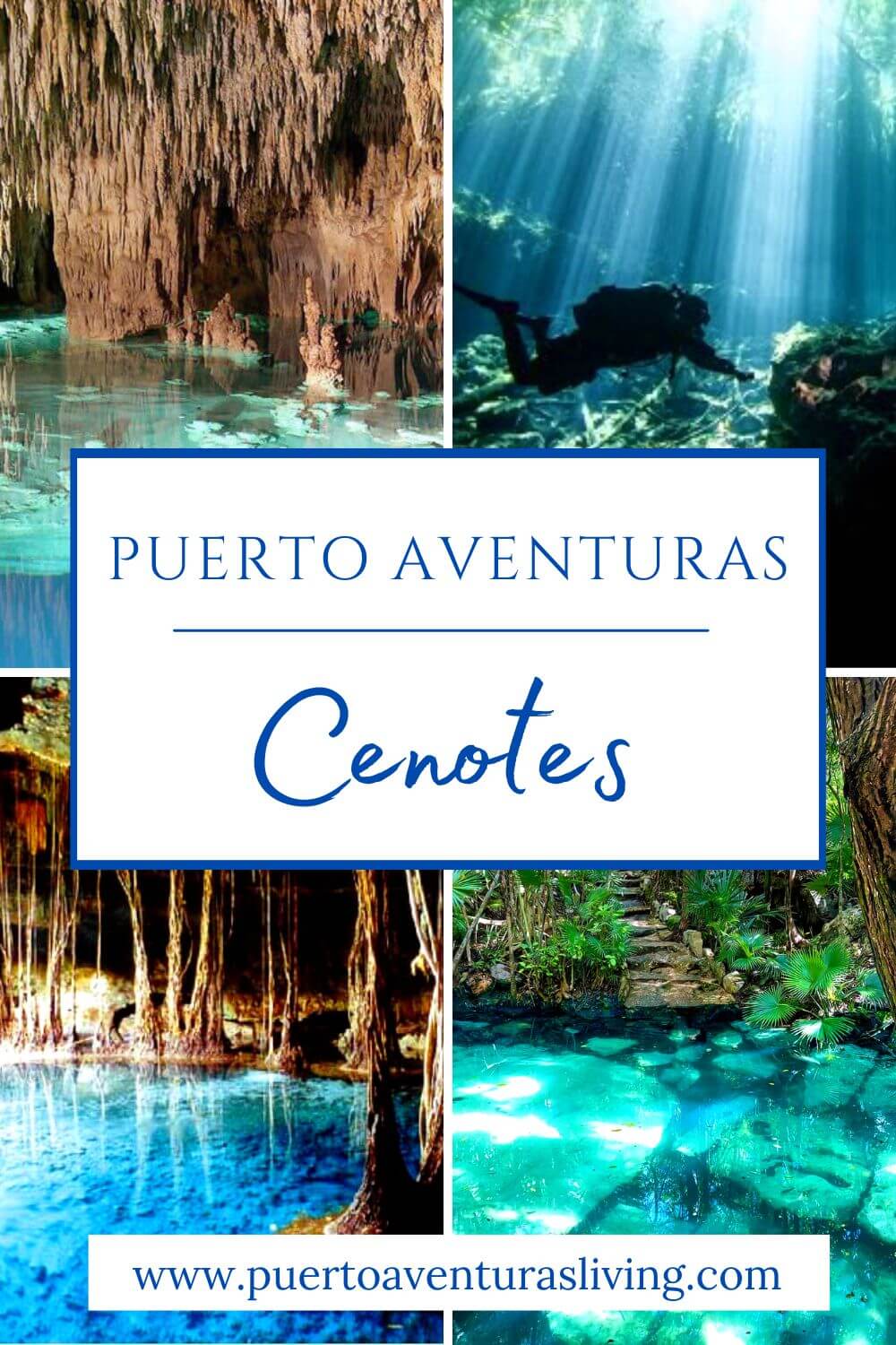 Four different Cenotes near Puerto Aventuras