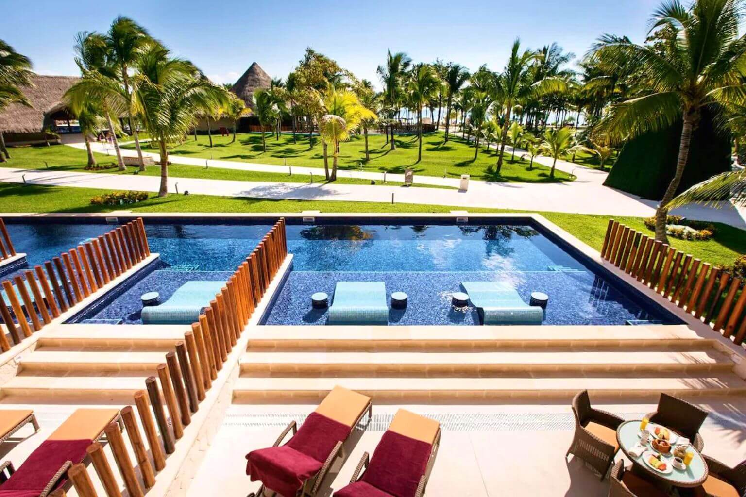 Swim up rooms at the Barcelo Maya Caribe Hotel.