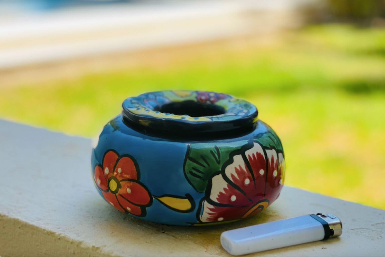 Hand painted ashtray in mexico