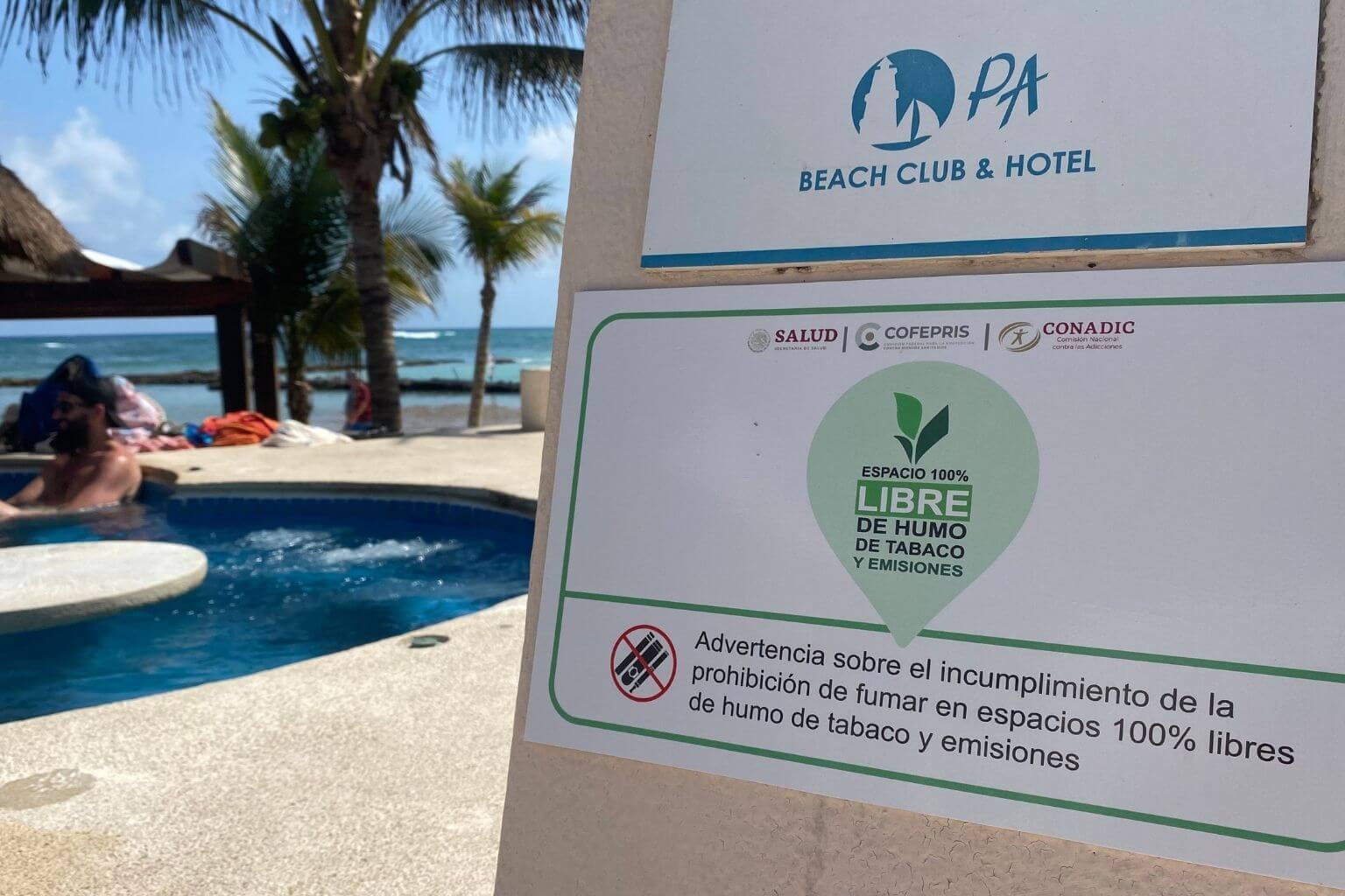 No smoking signs at PA Beach Club