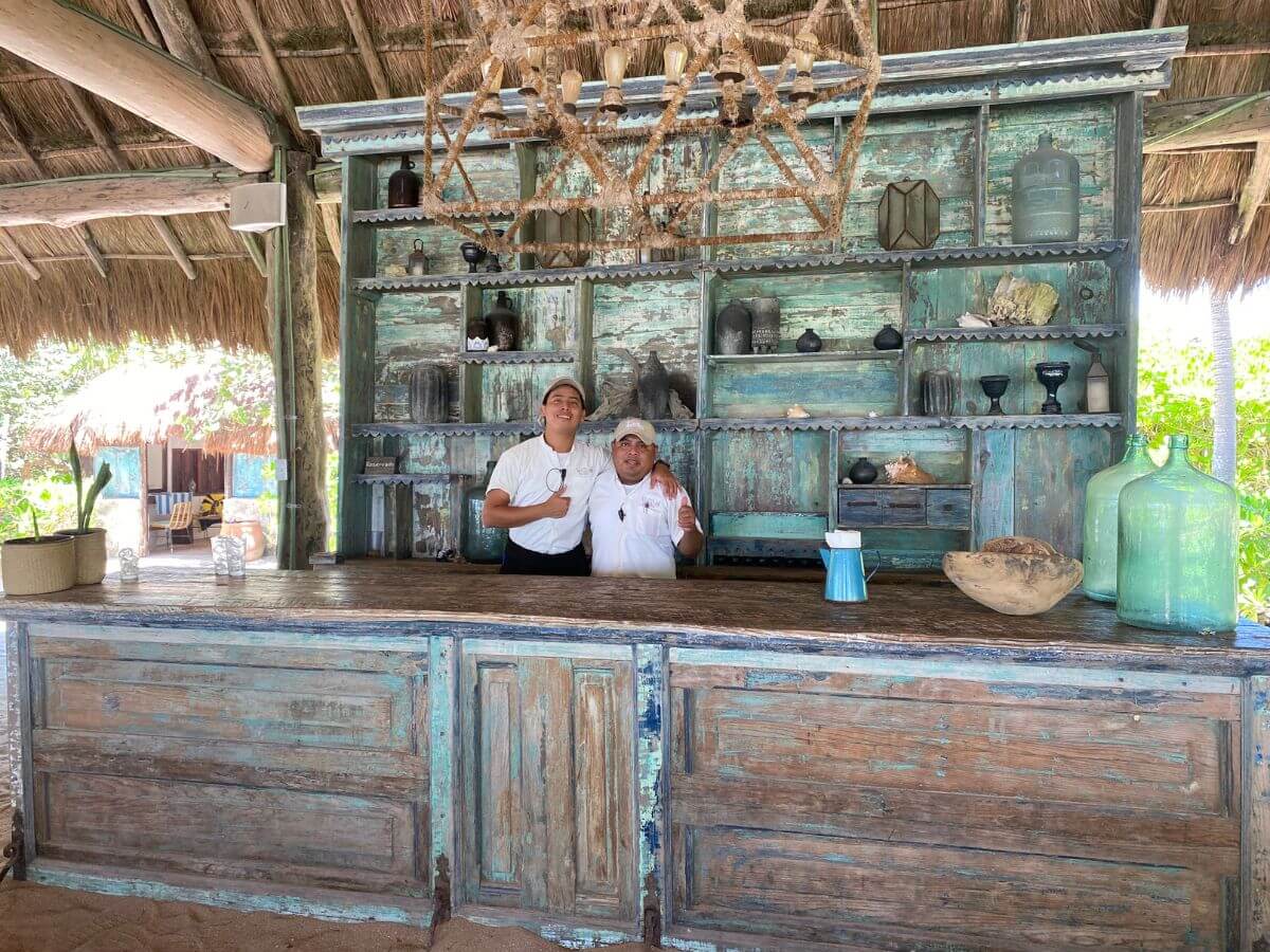 One of the bars at Punta Venado Beach Club 