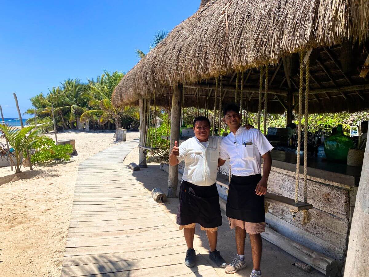 Friendly staff at Punta Venado Beach Club 