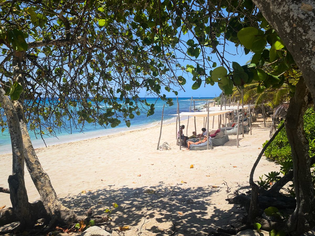 View to the beach at Punta Venado Beach Club 