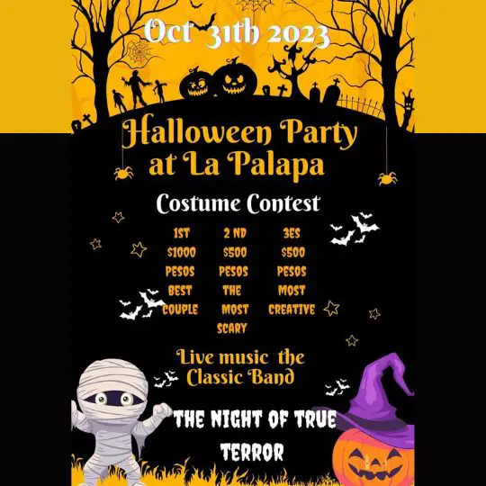 Halloween Party & Costume Contest La Palapa Chemuyil Puerto