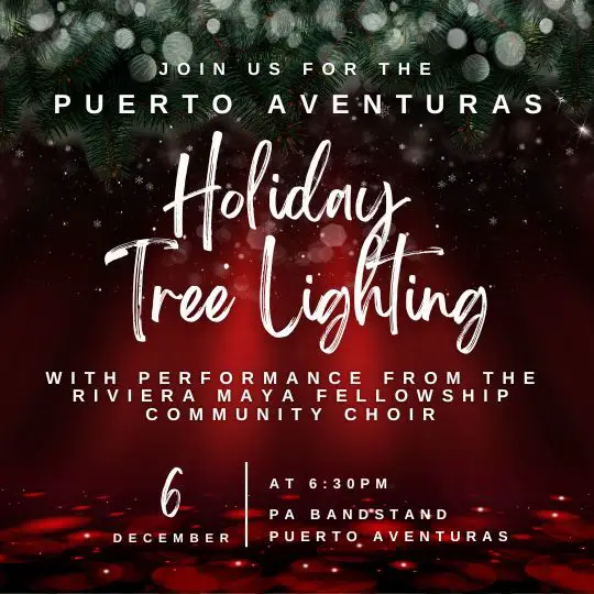 Tree Lighting Ceremony in Puerto Aventuras