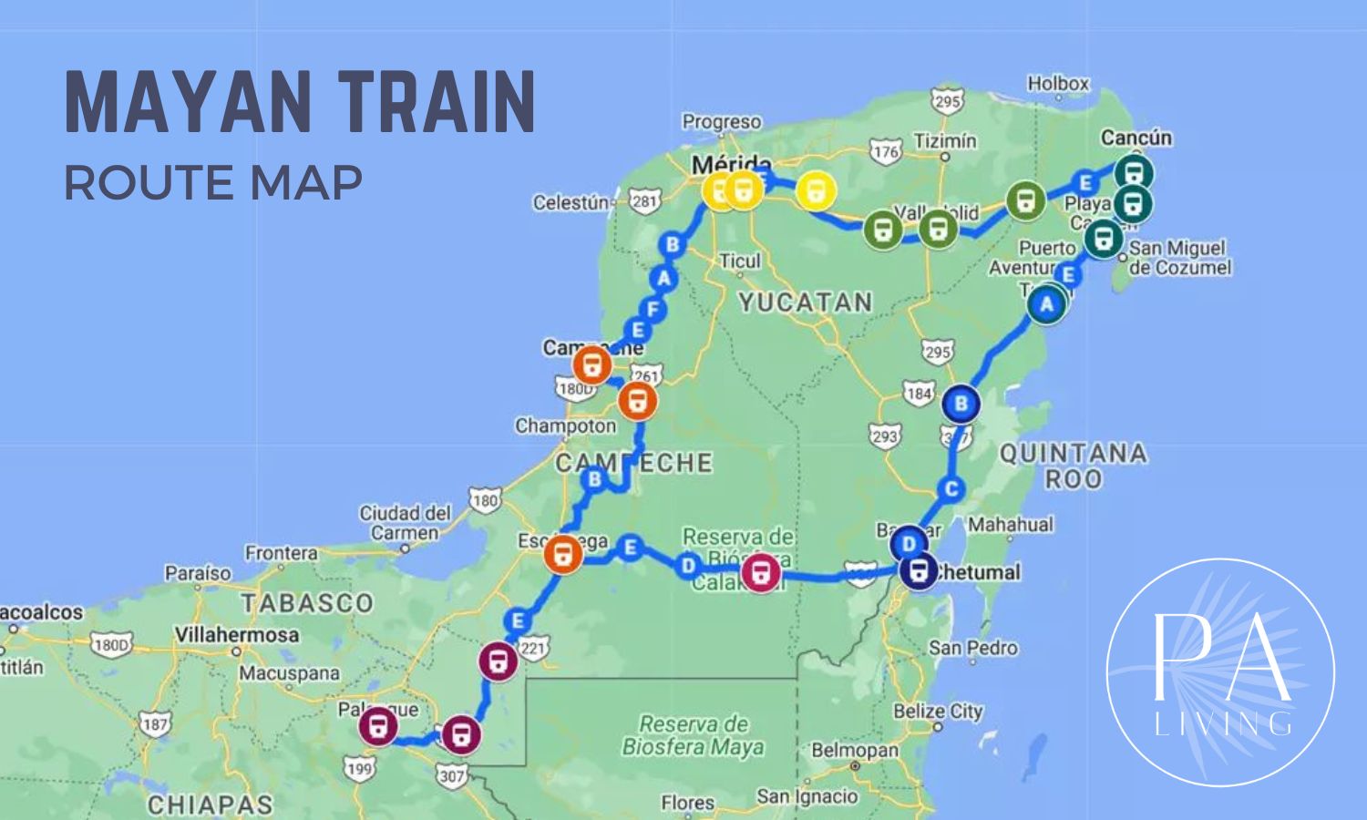 Tren Maya Route map 2