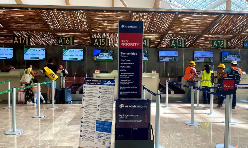 AeroMexico Counter at Tulum Airport