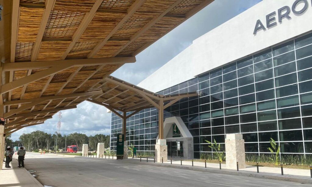 architectural elements at new Tulum international airport