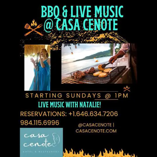 Sunday BBQ with Live Music @ Casa Cenote