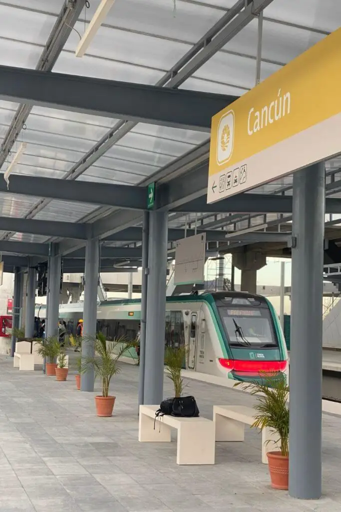 Tren Maya Station Cancun passenger platform