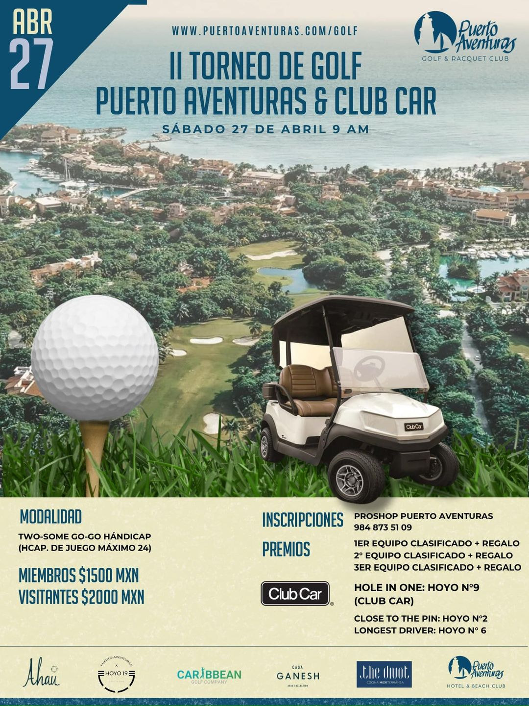 puerto aventura golf tournament poster