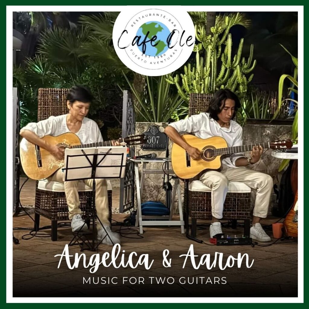 Angelica & Aaron at Cafe Ole Puerto Aventuras Living
