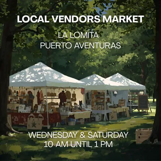 Local Vendors market in Puerto Aventuras
