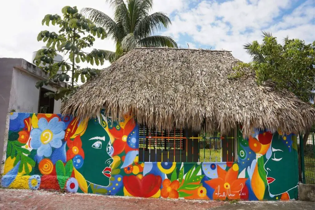 mural from the akumal arts festival