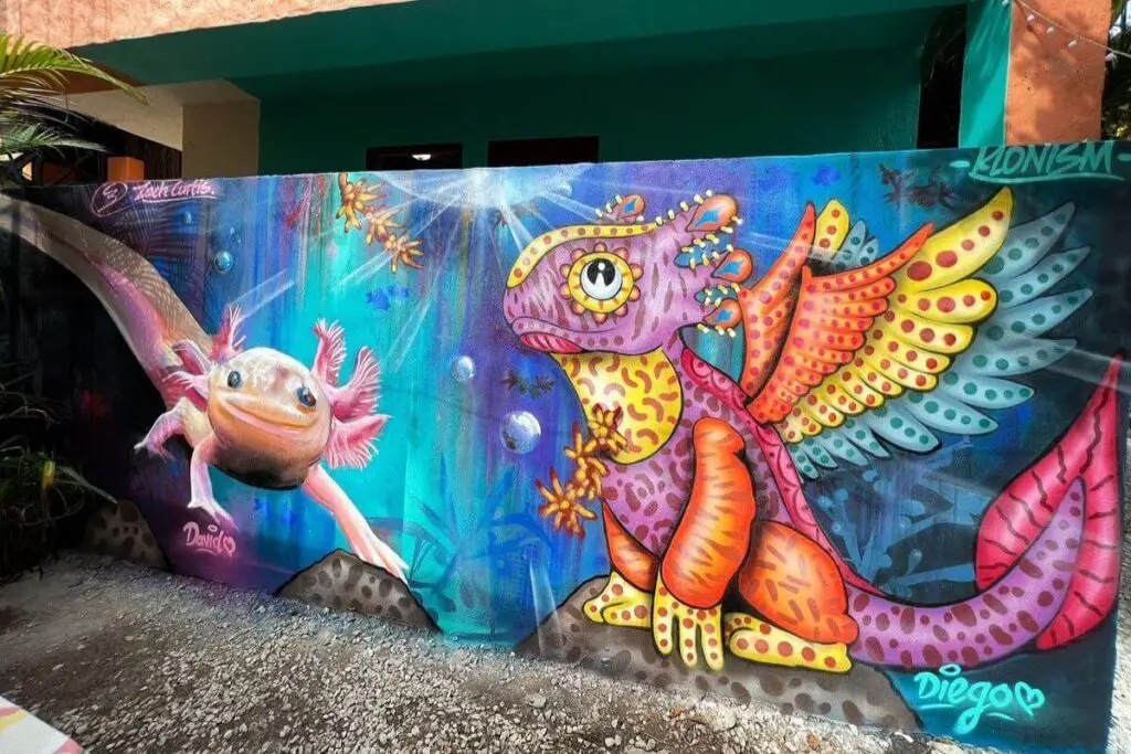 mural from the akumal arts festival