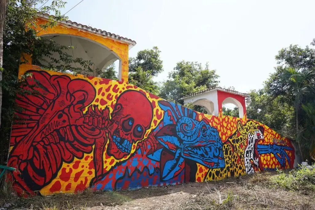 mural from the akumal arts festival