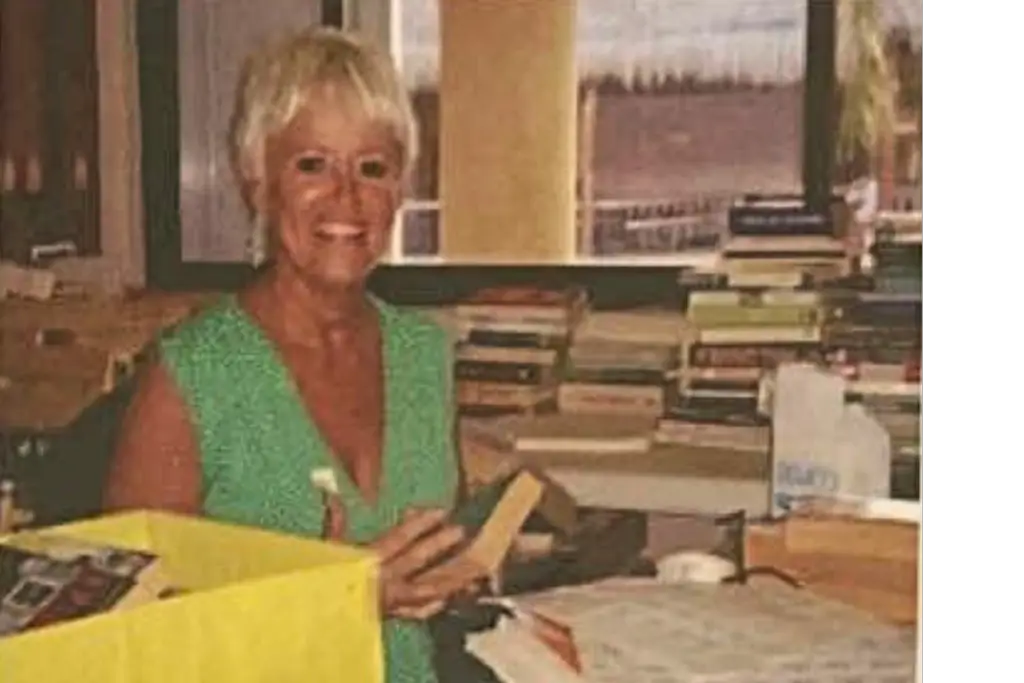 Gaylita Adams Dunaway in the library a long time ago