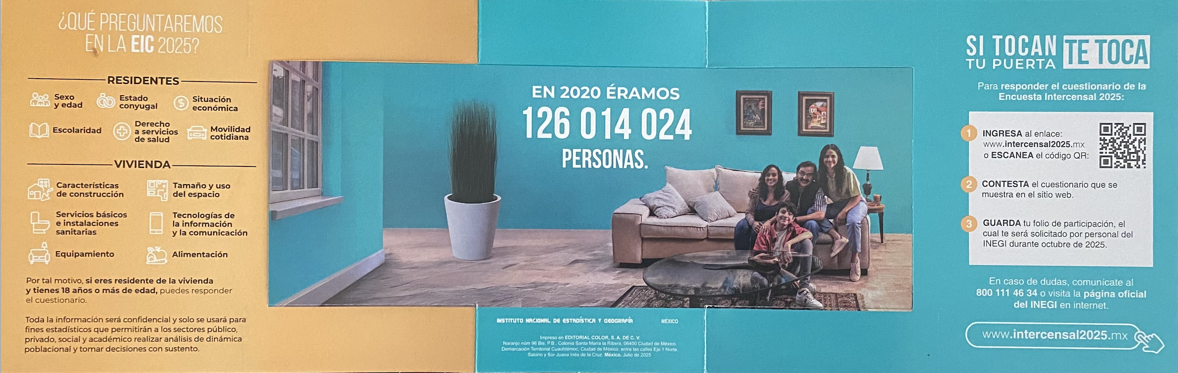 Living in Puerto Aventuras 5 INEGI Survey 2025 flier